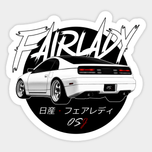 JDM Z32 (White) Black Sun Edition Sticker